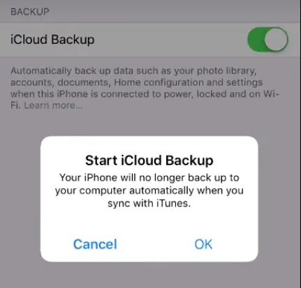 icloud bakup