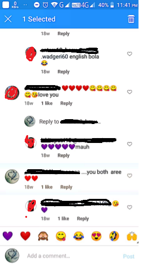 Delete Instagram comment