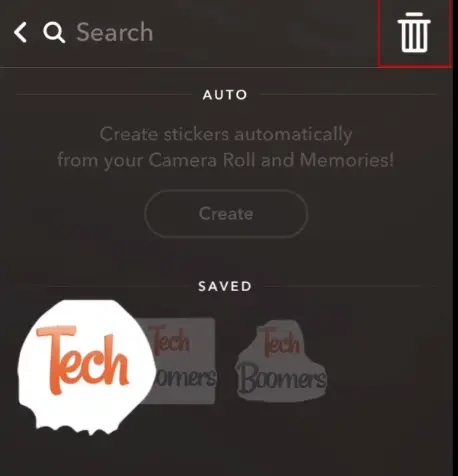 Delete Stickers In Snapchat
