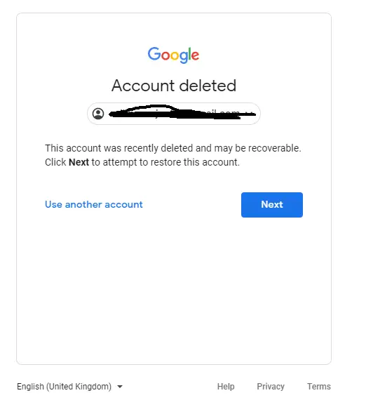 recover google account