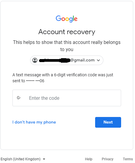 recover google account