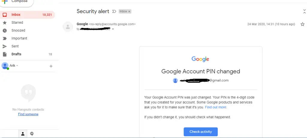 Google Account And Security Settings