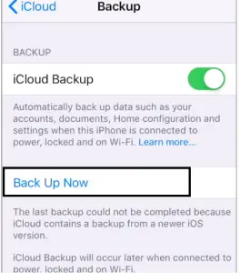 Backup iPhone To iCloud