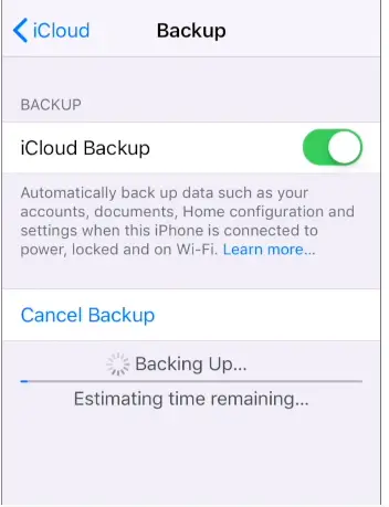 Backup iPhone To iCloud