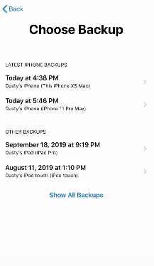 Restore iPhone Backup From iCloud