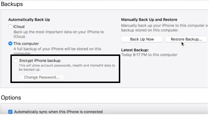 transfer data with iTunes in iPhone 