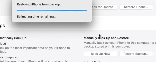 Restore iPhone Backup From iTunes