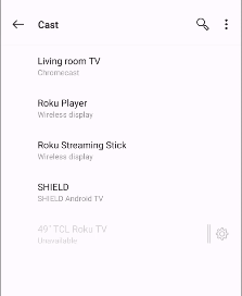 Roku Screen Mirroring with Android