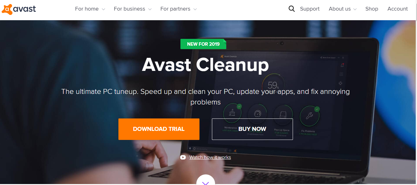 avast cleanup app not working
