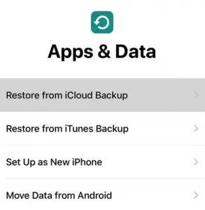 Restore iPhone Backup From iCloud