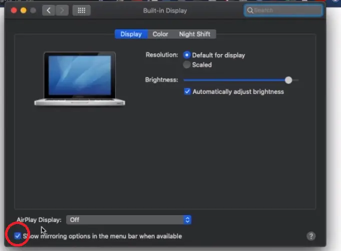how to turn on macbook pro airplay