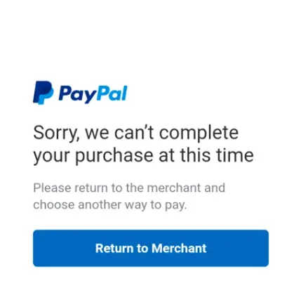 PayPal Credit Not Working